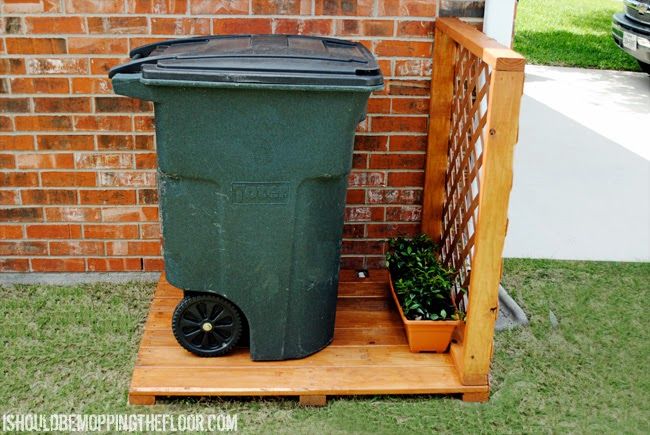 Simple Garbage Can Storage Area