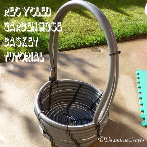 Recycled Garden Hose Basket