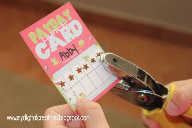 Children's Payday Punch Card