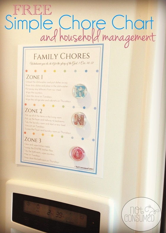 Simple Chore Chart and Household Management
