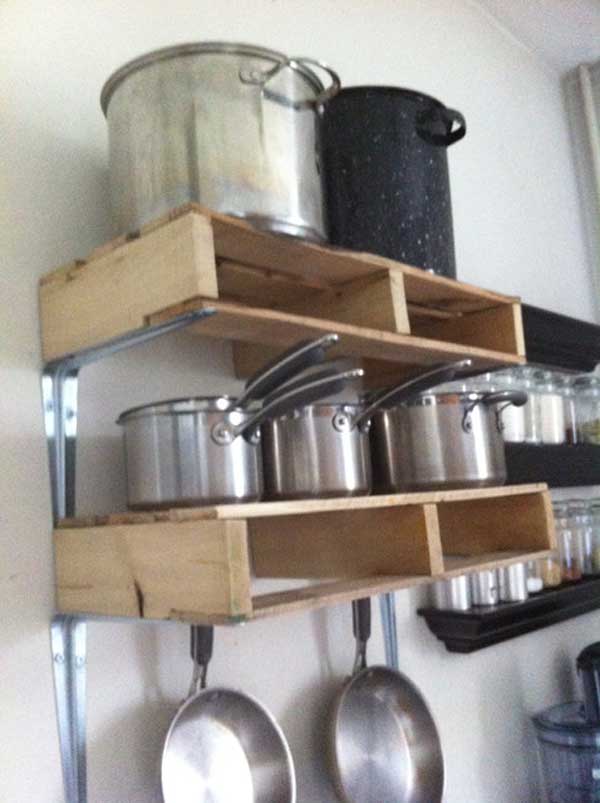 Pallet Kitchen Pot Rack
