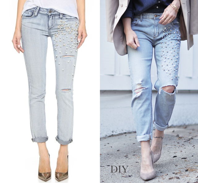 Pearl Embellished Jeans