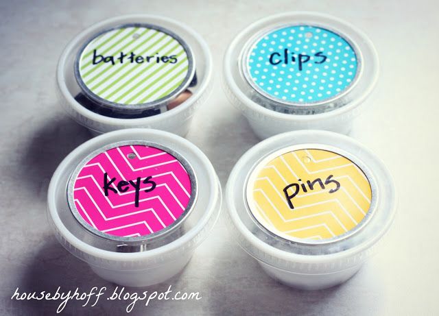 Upcycled Dip Container Organizers