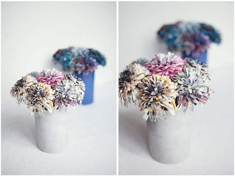 Magazine Paper Flowers