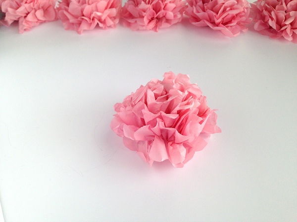 Hanging Tissue Paper Flowers