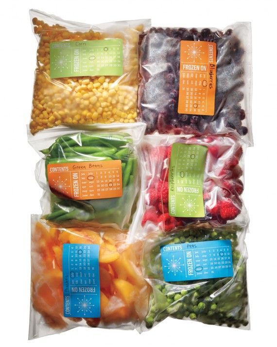 Freezer Storage Labels