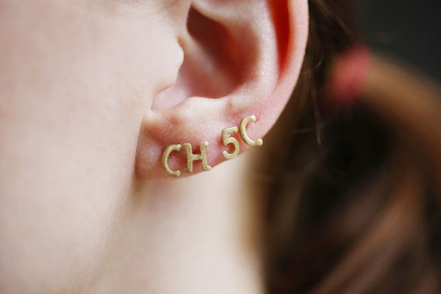 Alphabet Pasta Stud Earrings