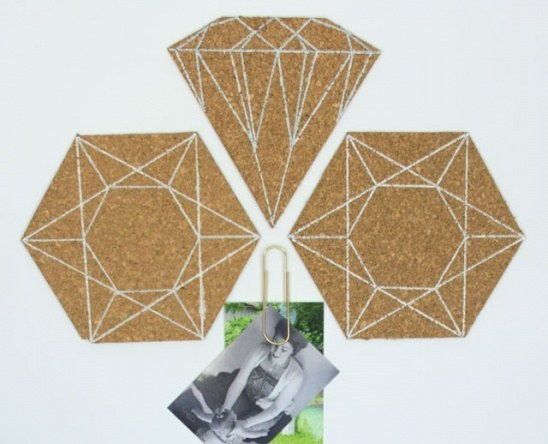 Geometric Cork Bulletin Boards