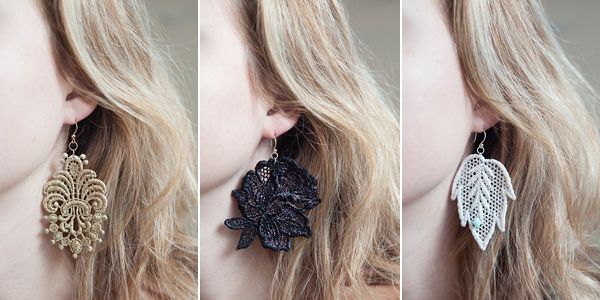 Lace Applique Earrings