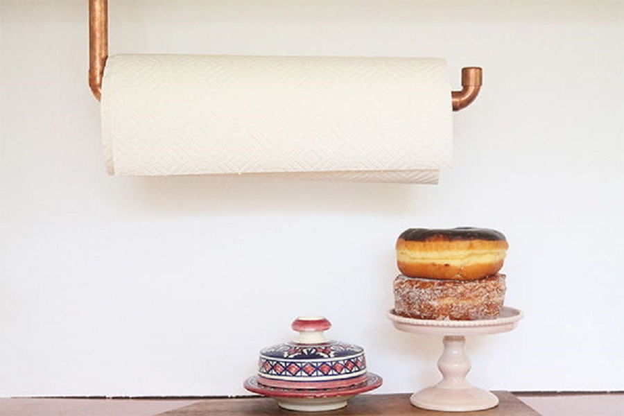 Copper Pipe Paper Towel Holder