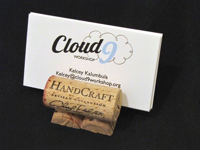 Wine Cork Business Card Holder