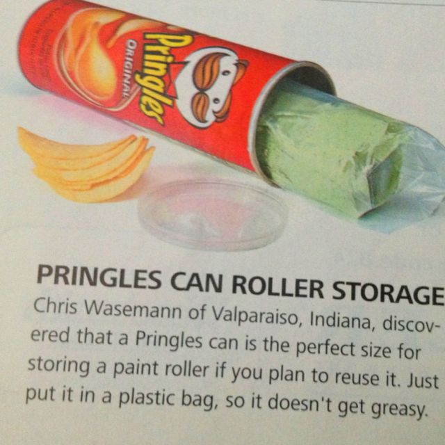 Pringles Can Roller Storage