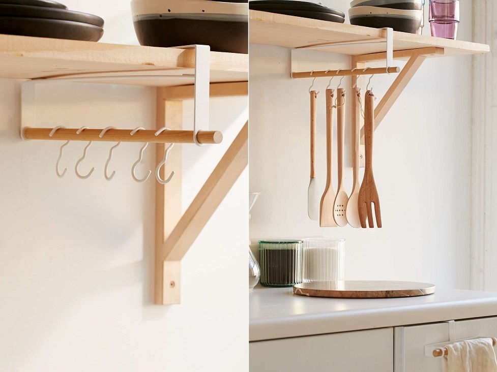 Under Shelf Utensil Storage
