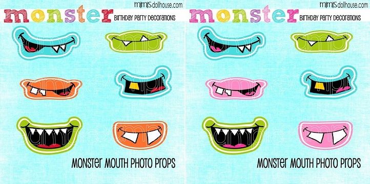 Monster Mouth Photo Props