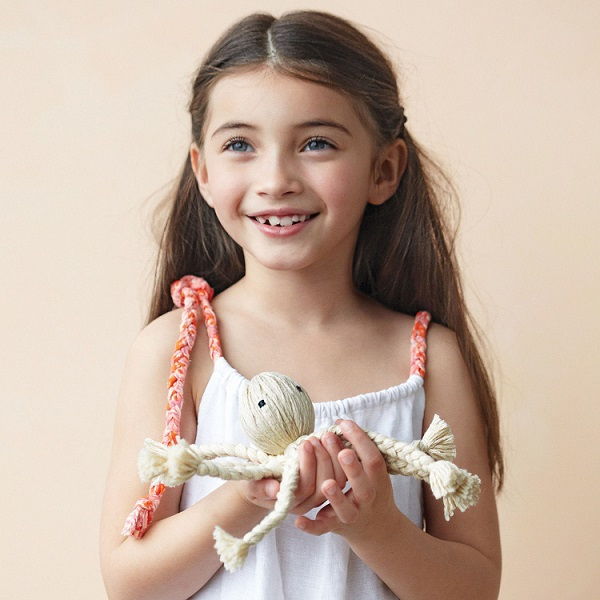 Dress with Braided Fabric Straps